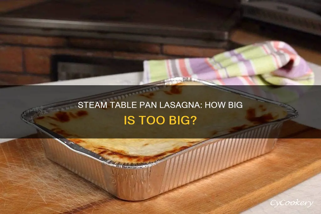 how big is a 2 inch steam table pan lasagna