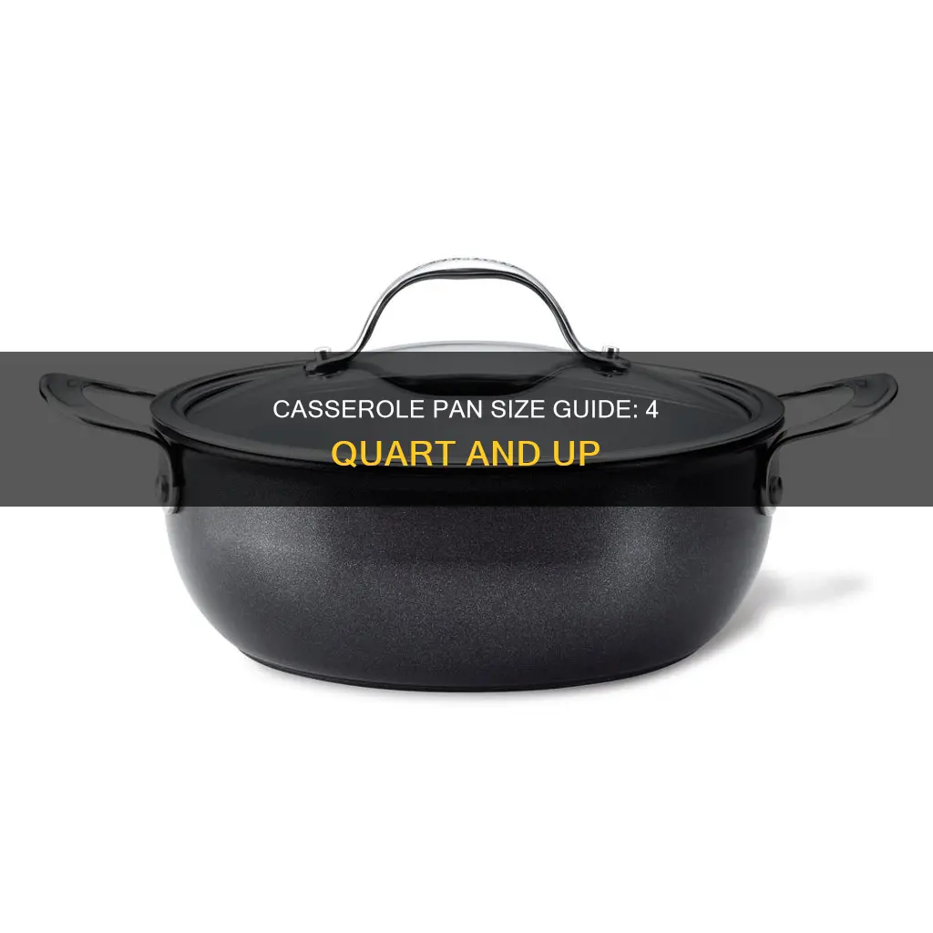 how big is a 4 quart casserole pan