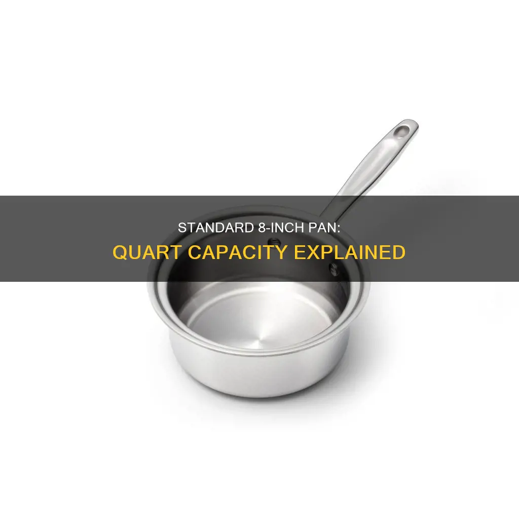 how big is a 8 in pan in quart