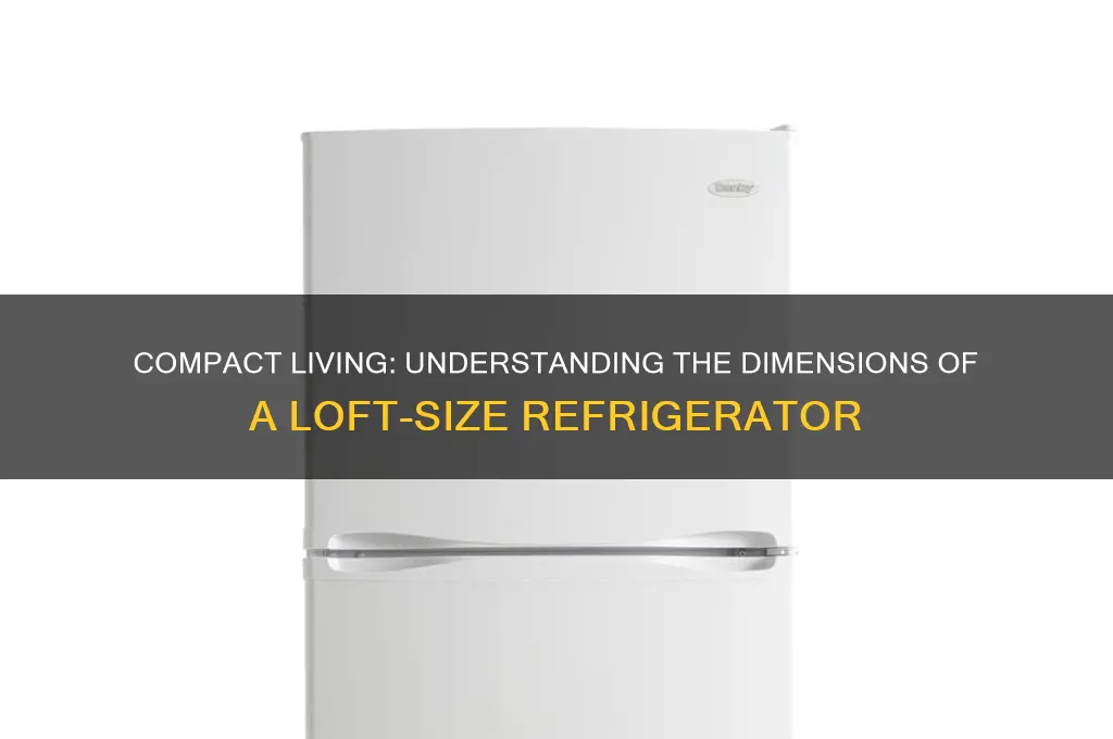 how big is a loft size refrigerator