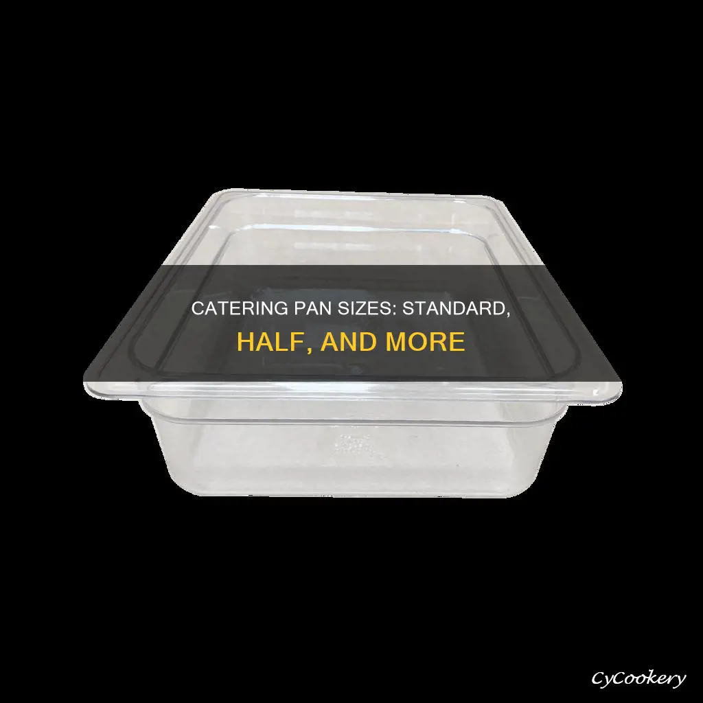 how big is a pan and a half pan catering
