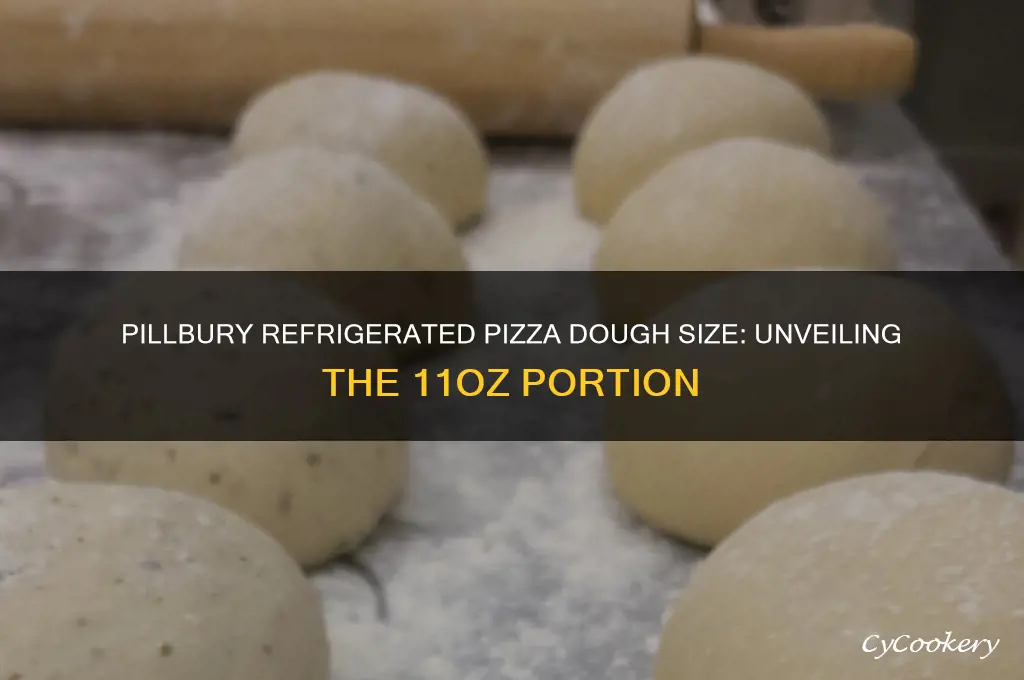how big is the 11oz pillbury refrigerated pizza dough