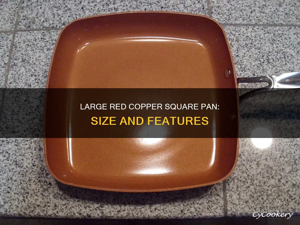 how big is the red copper square pan