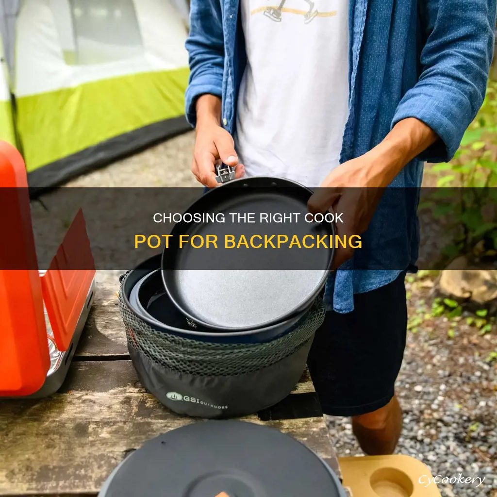 how big of a cook pot for backpacking