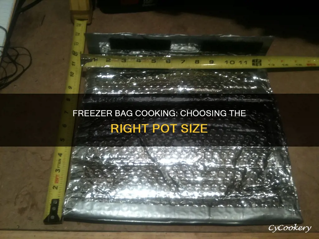 how big of a pot for freezer bag cooking