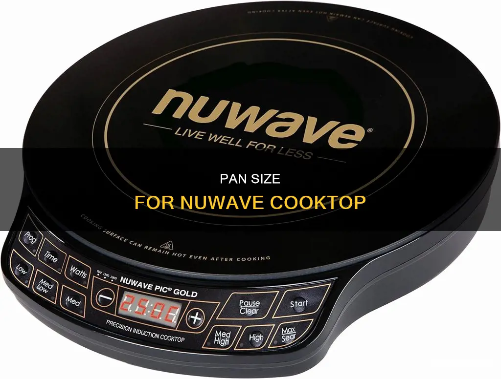 how big pan size nuwave induction cooktop