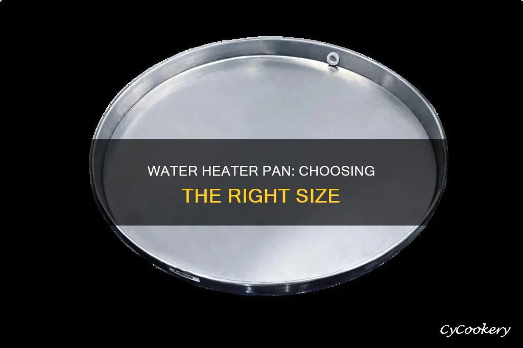 how big should a water heater pan be