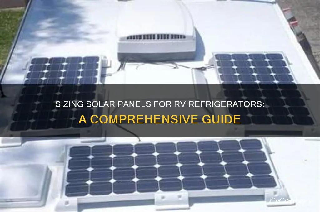 how big solar panes for rv refrigerator