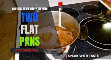 Boiling Maple Sap with Two Flat Pans