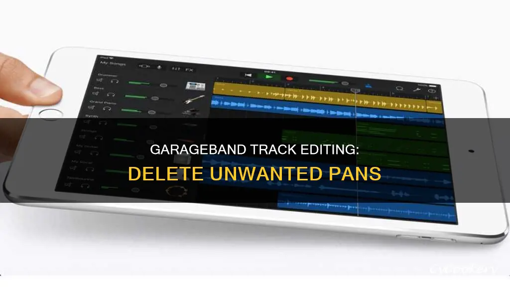 how c an I delete pan in track garageband