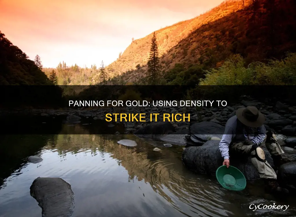 how can density be used to pan for gold