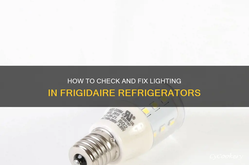 how can i check light in frigidaire refrigerator