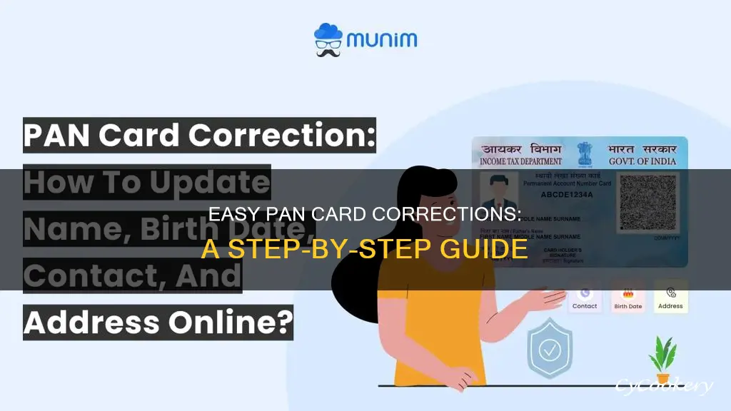 how can I make correction in pan card
