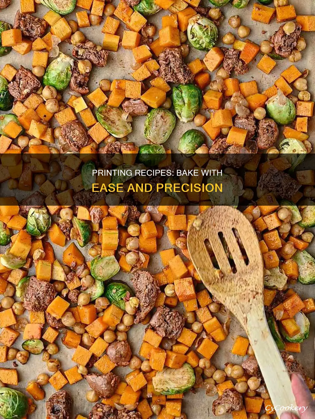 how can I print a recipe on a baking pan