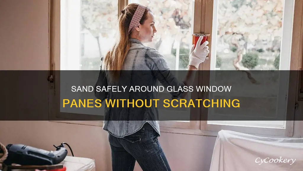 how can I safely sand around glass window panes