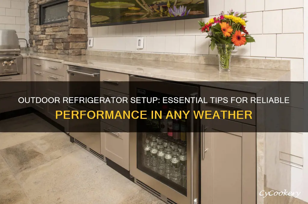 how can i setup a refrigerator for outdoor use