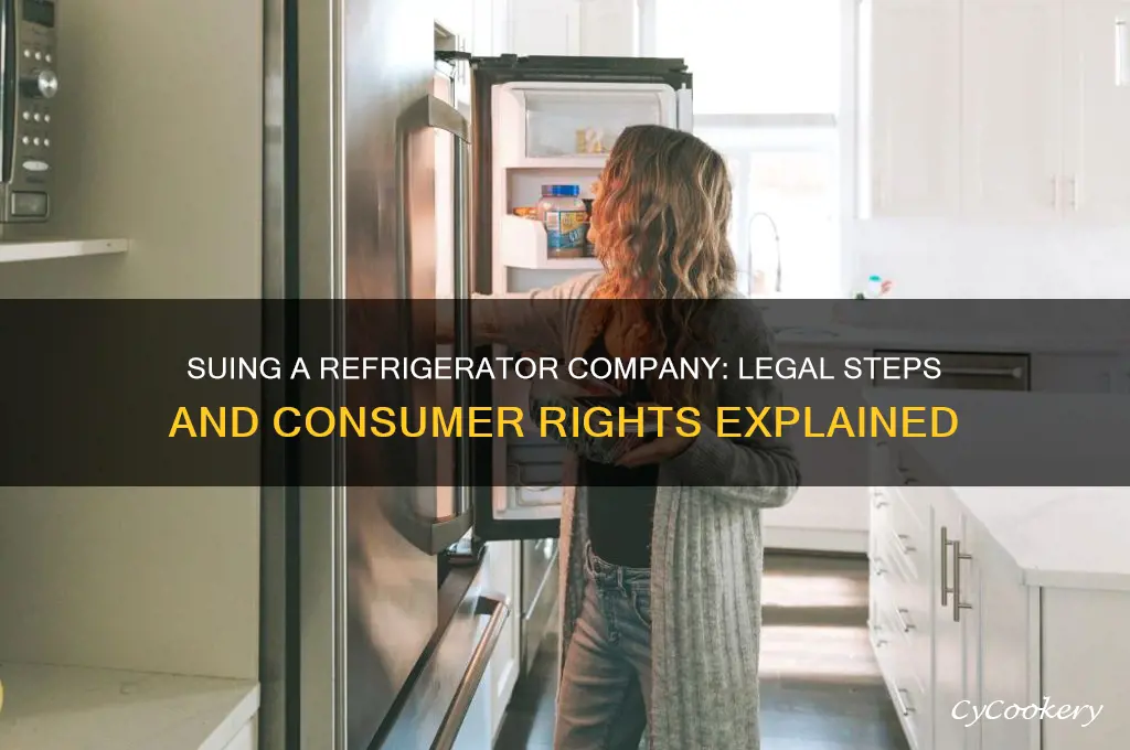 how can i sue a refrigerator company