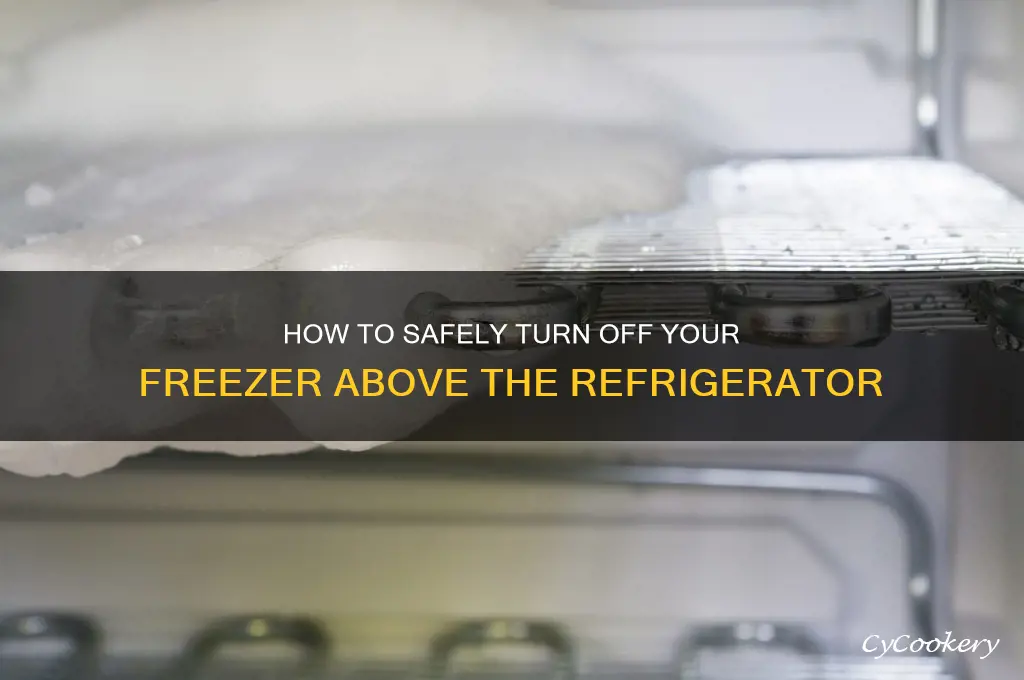 how can i turn off freezer above refrigerator
