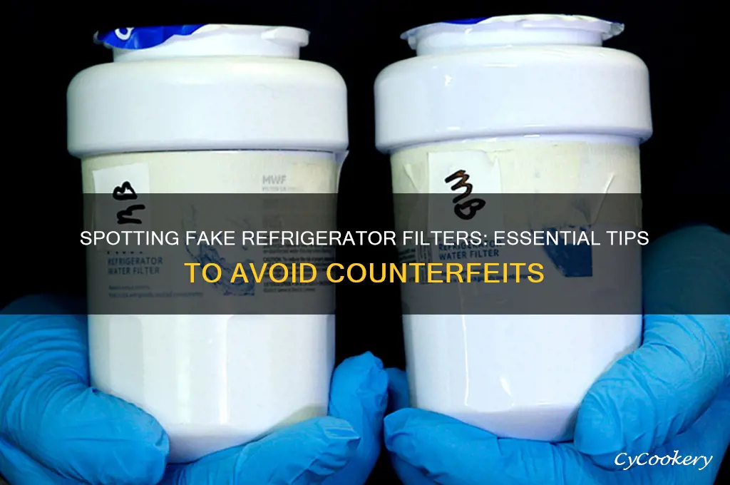 how can one tell a counterfeit refrigerator filter