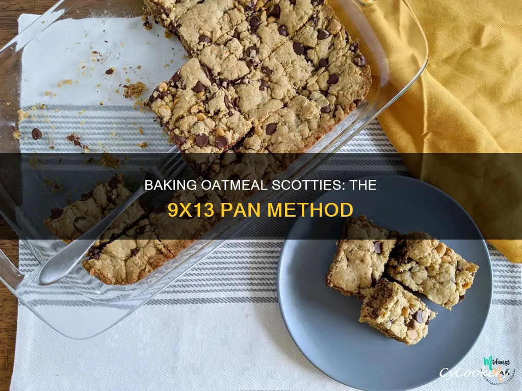 how can you bake oatmeal scotties in a 9x13 pan