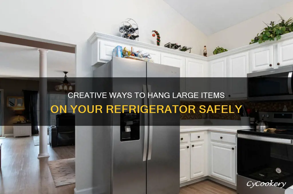 how can you hang large things on the refrigerator