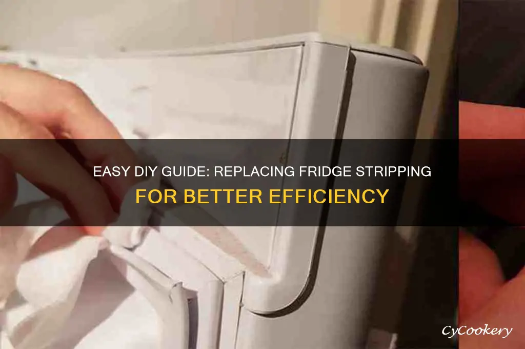 how can you replace the stripping around the refrigerator