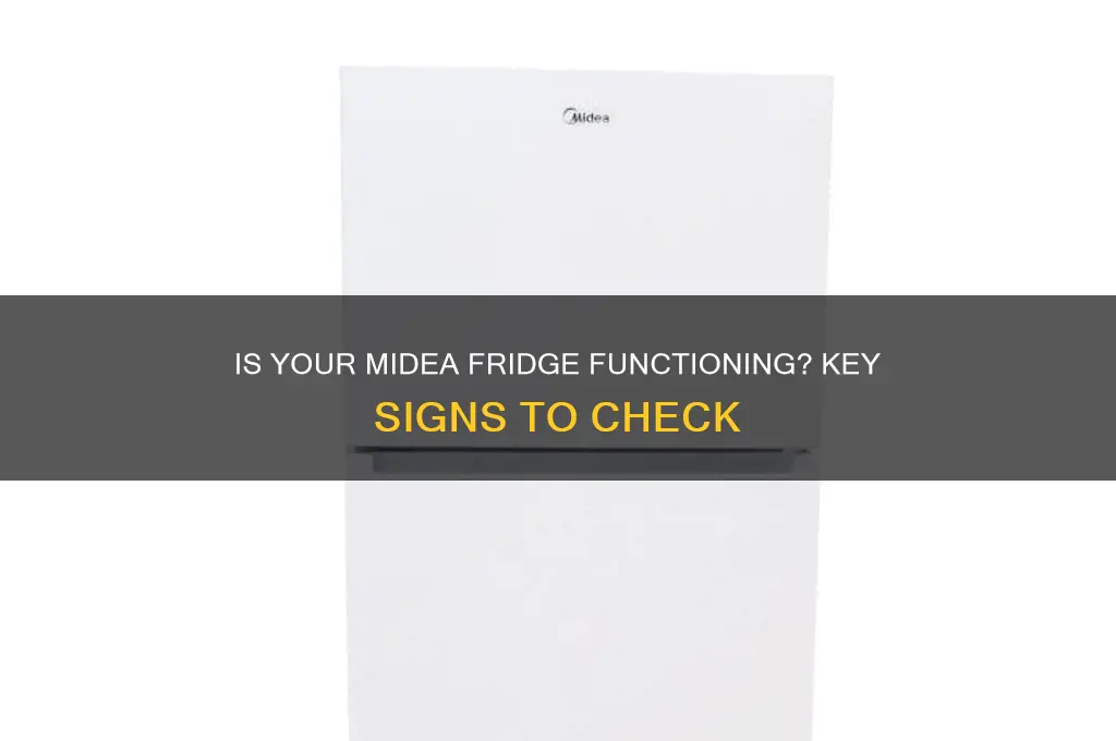 how can you tell if a midea refrigerator is working