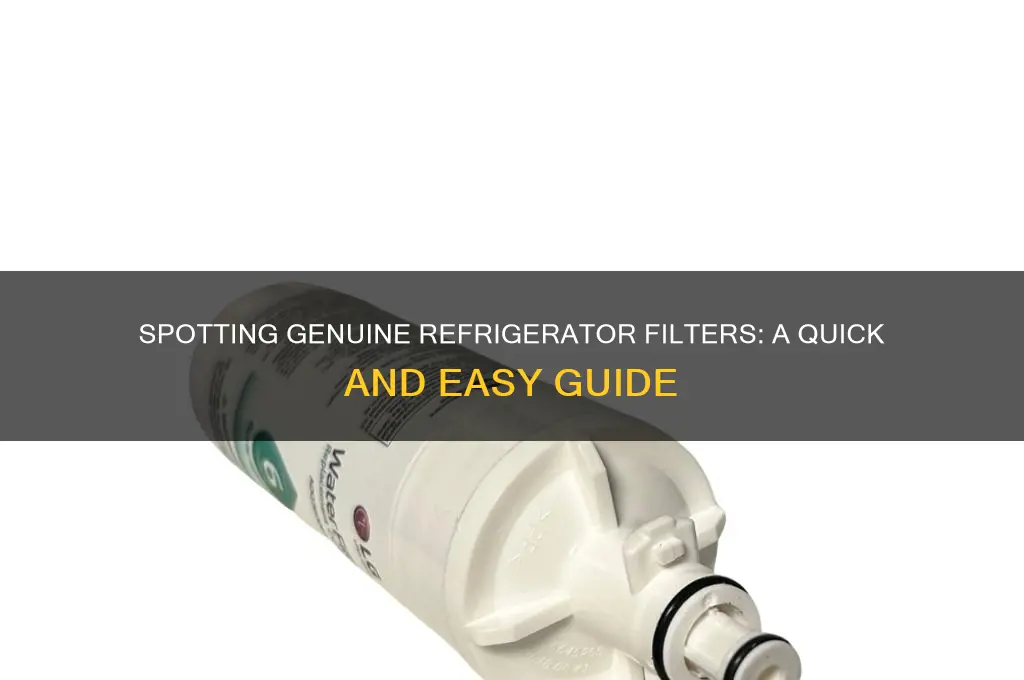 how can you tell if your refrigerator filter is genuine