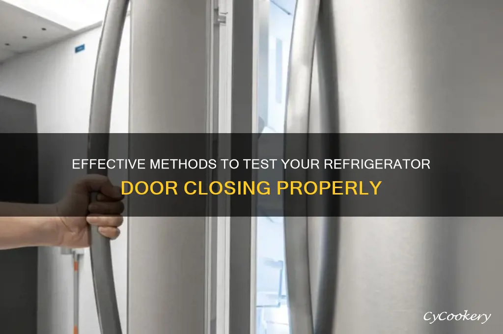 how can you test a refrigerator door closing