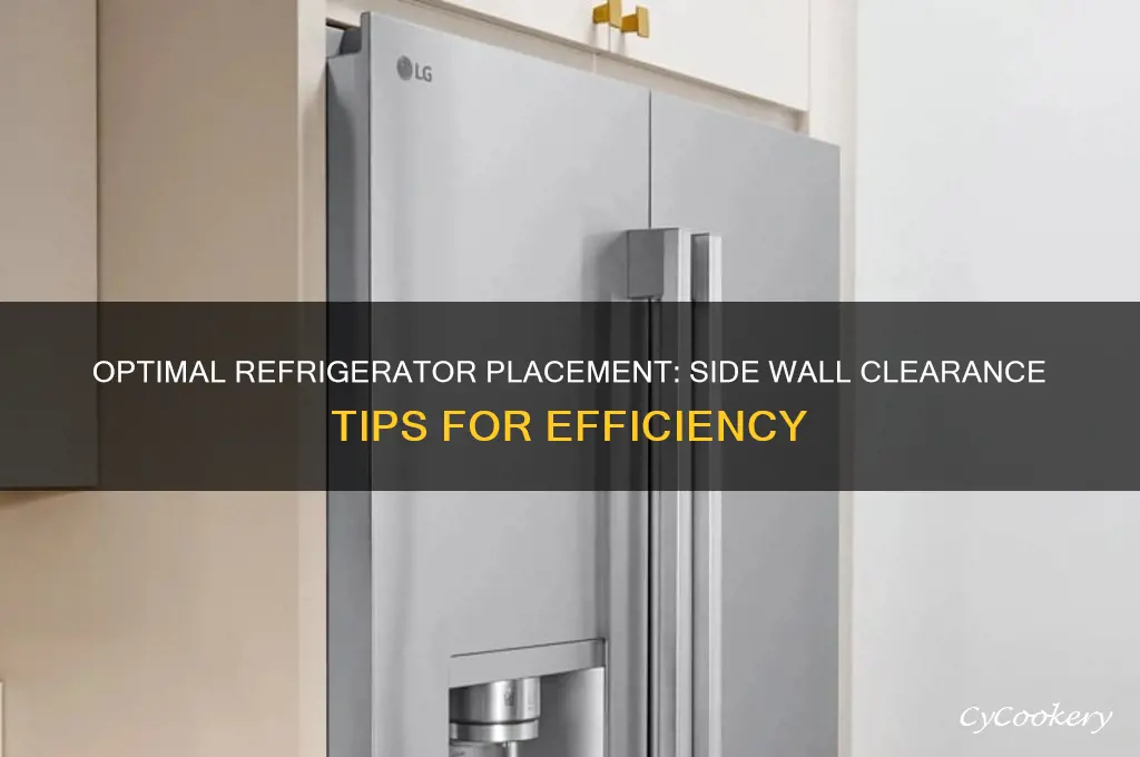 how close can a refrigerator be to the side wall
