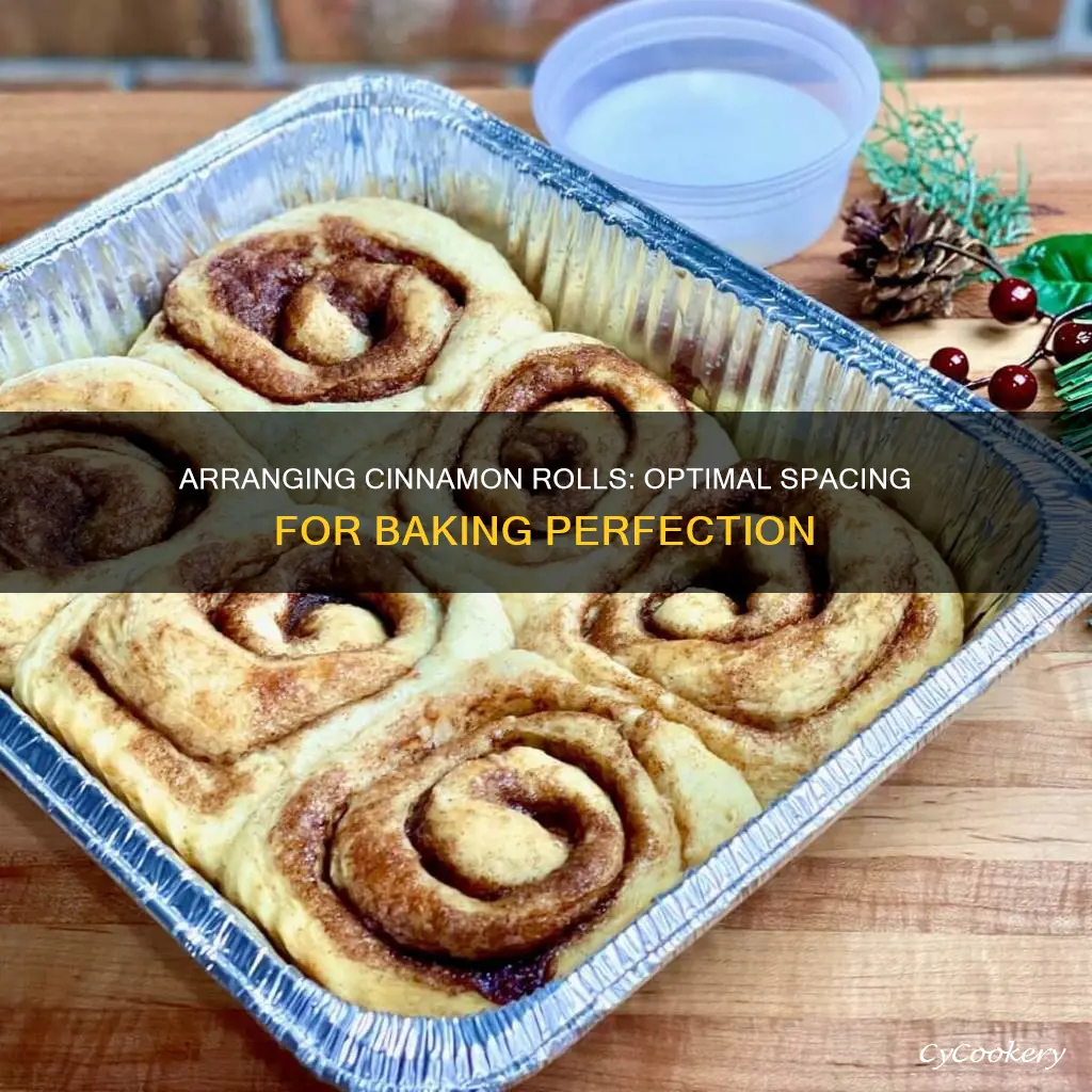 how close to put cinnamon rolls in a pan