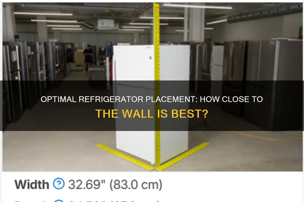 how close to the wall should a refrigerator be