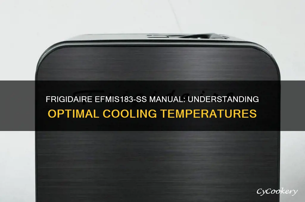 how cold does frigidaire refrigerator model efmis183-ss manual