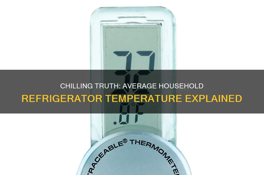 how cold is the average household refrigerator