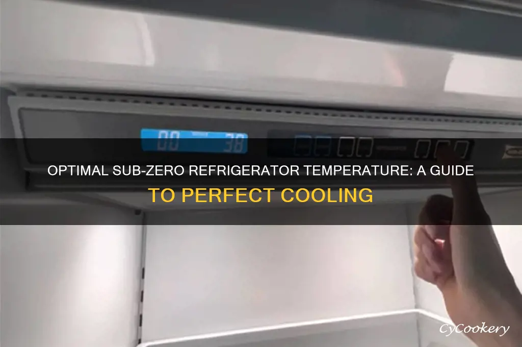 how cold should a sub zero refrigerator be