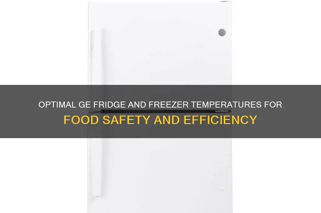 how cold should my refrigerator and freezer be ge