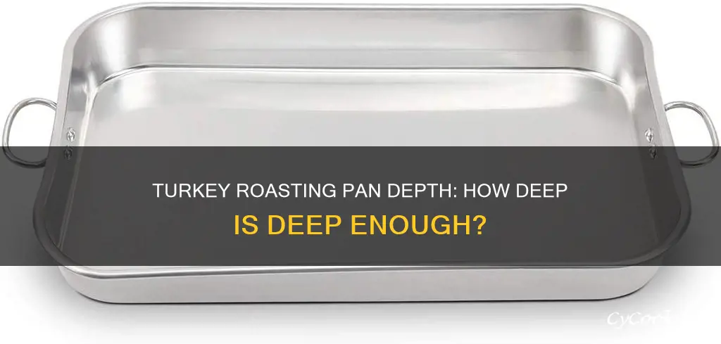 how deep does a turkey roasting pan need to be