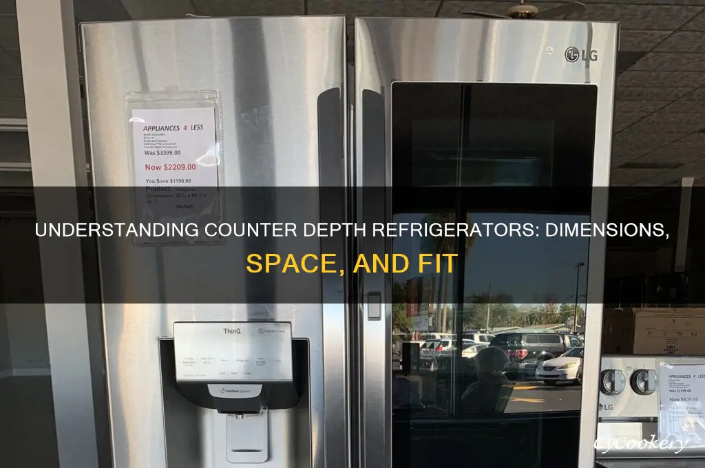 how deep is a counter deep refrigerator