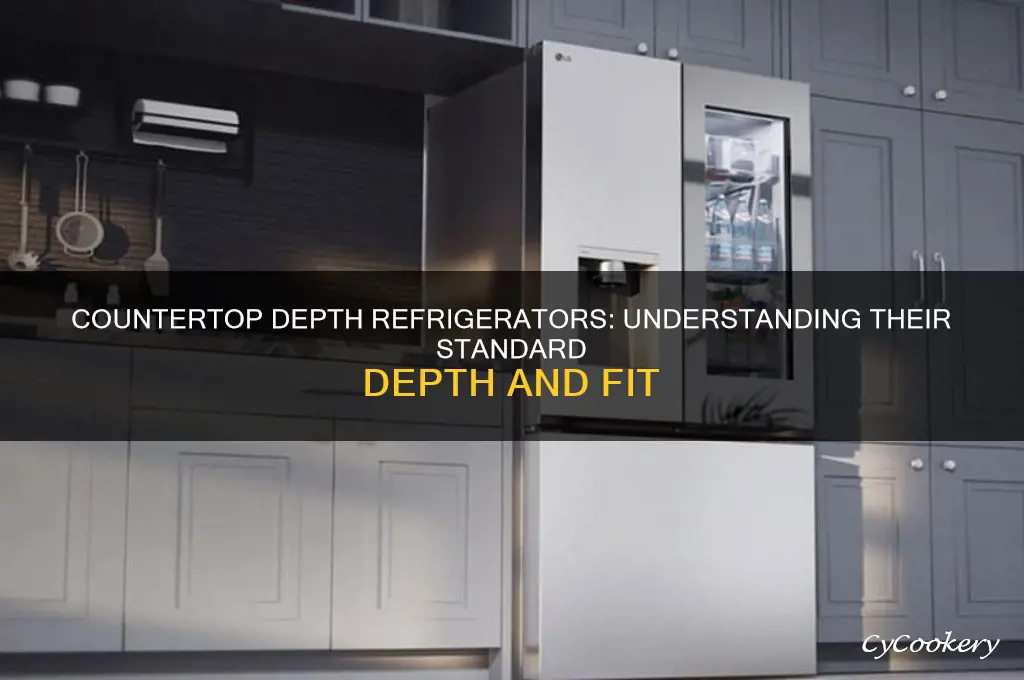 how deep is a countertop depth refrigerator