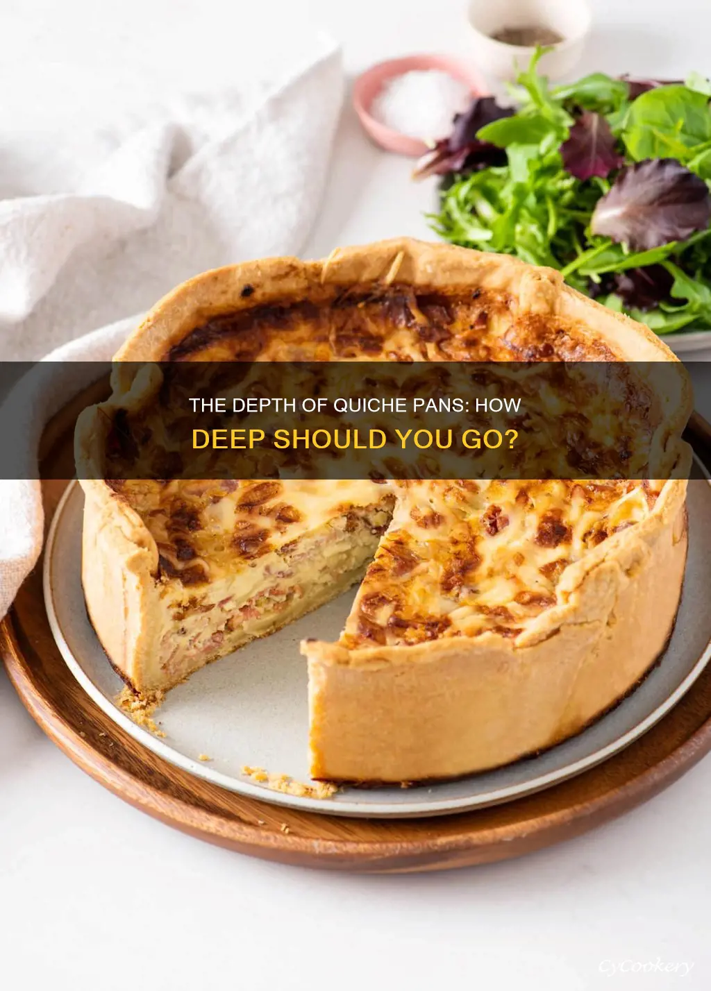 how deep is a quiche pan