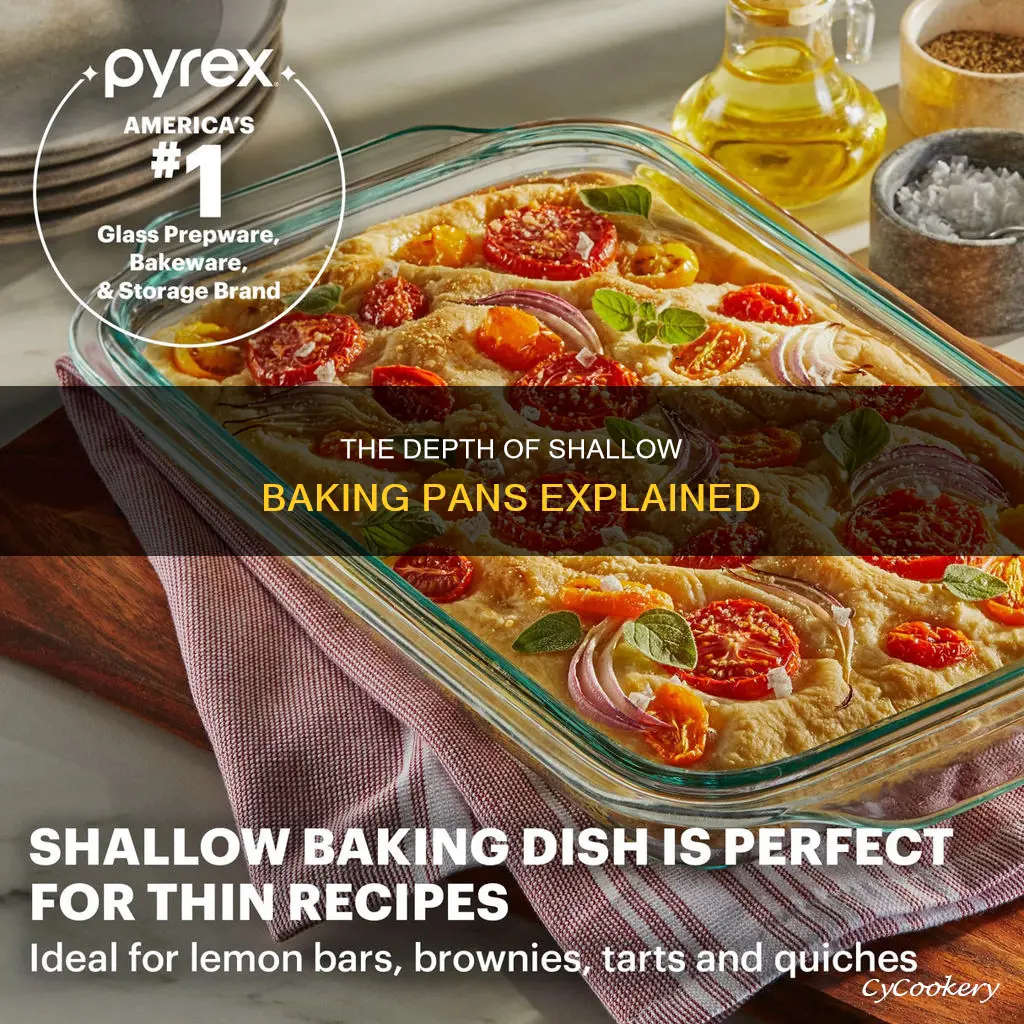 how deep is a shallow baking pan