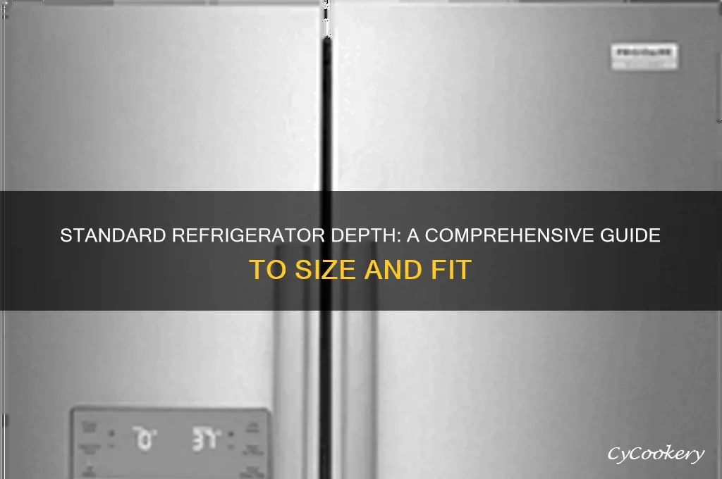 how deep is a standard size refrigerator