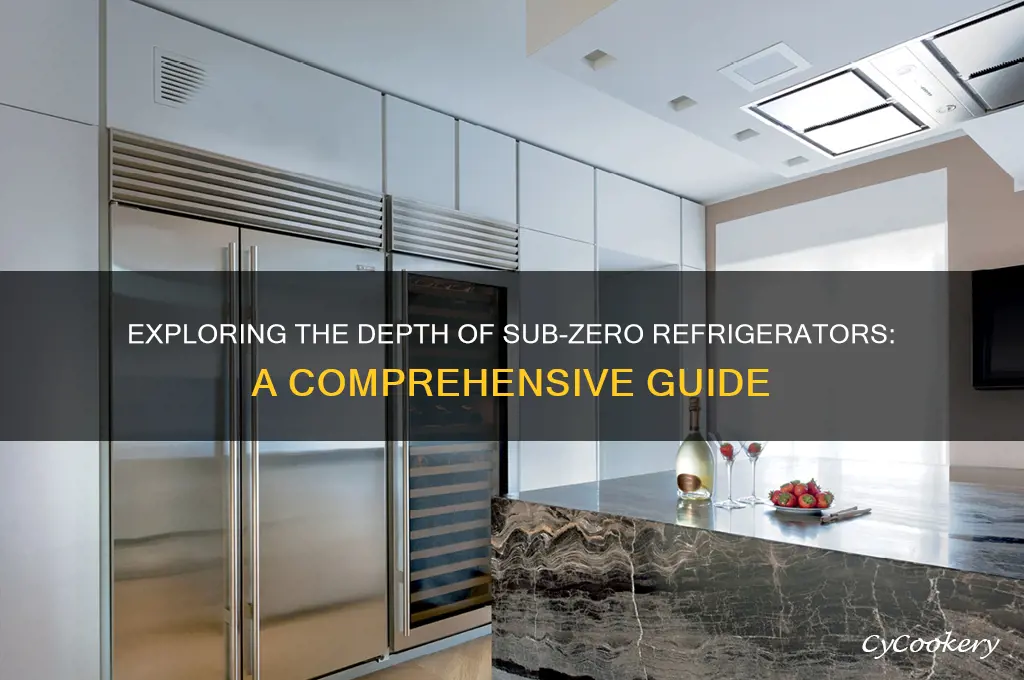 how deep is a sub zero refrigerator