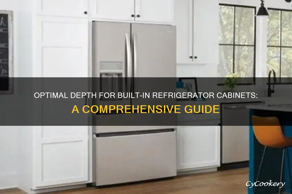 how deep should a built in refrigerator cabinet be