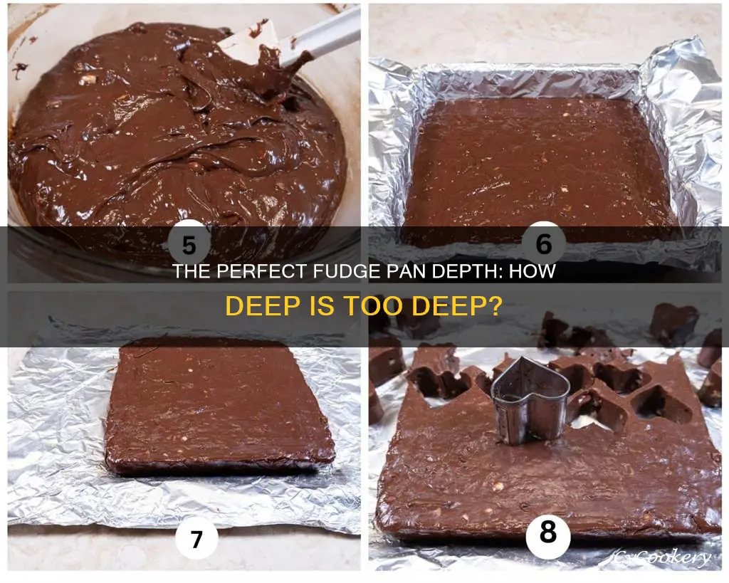 how deep should pan for fudge be
