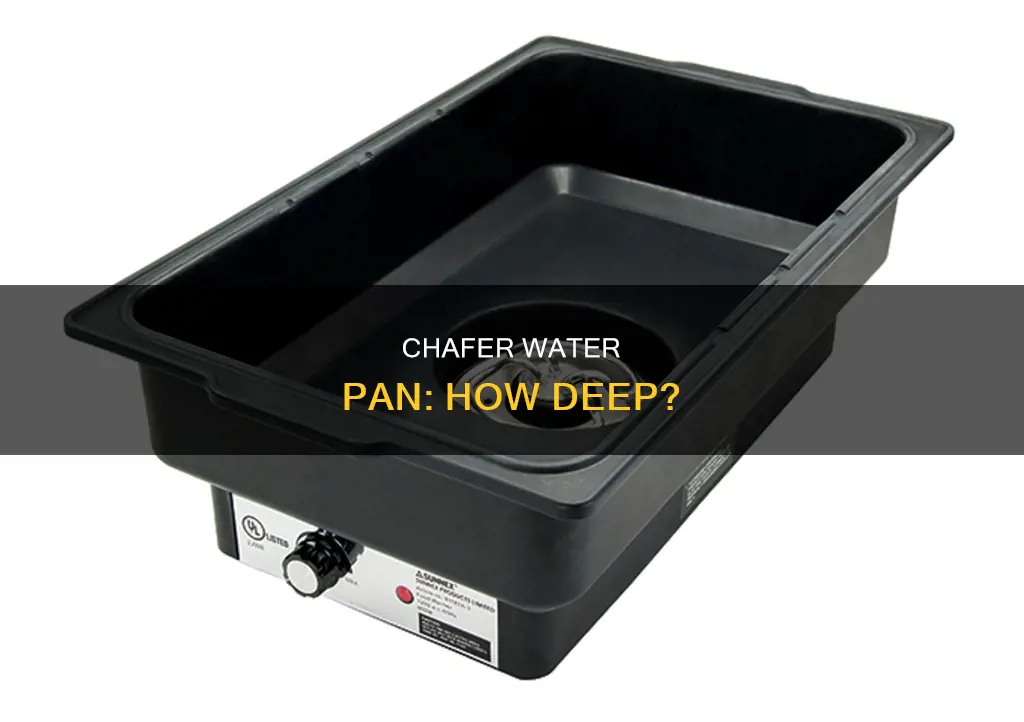 how deep should water pan be for full size chaffer