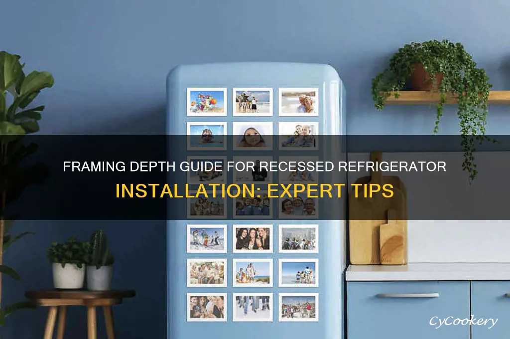 how depth to frame out for recessed refrigerator