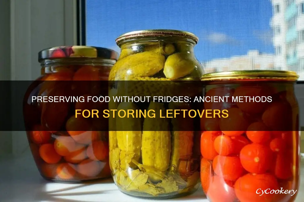 how did people store leftovers before refrigeration