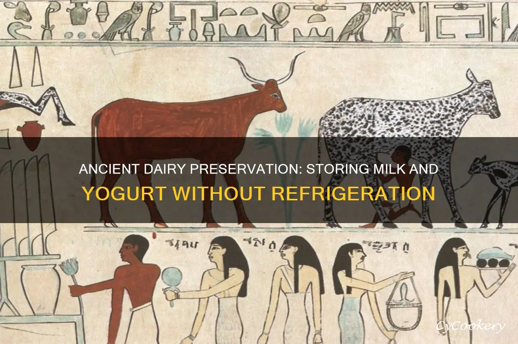 how did people store milk and yogurt before refrigerators