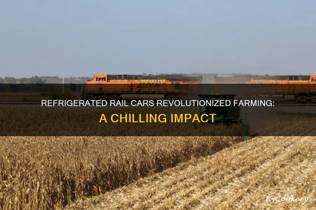 how did refrigerated rail cars affect farming
